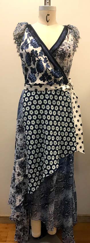 Navy Blue and White Dress by Diane Von Furstenberg 