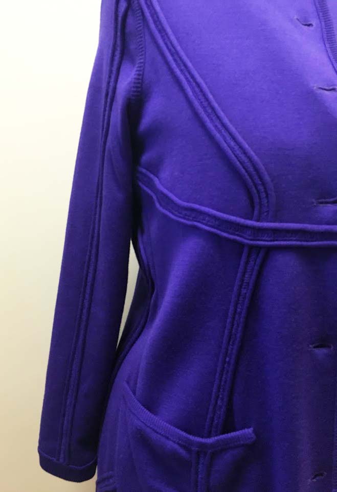 Ralph Rucci Purple Knit Coat