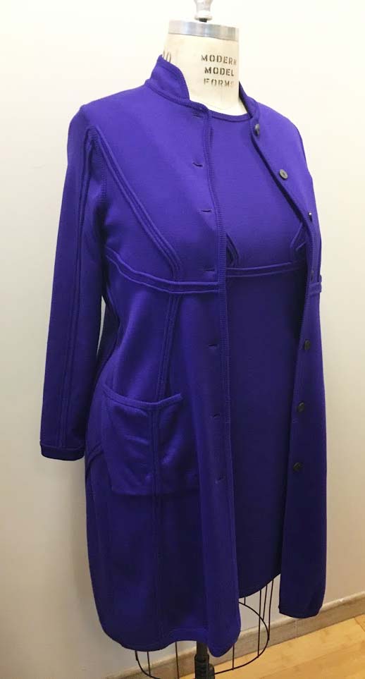 Ralph Rucci Purple Knit Coat and Dress