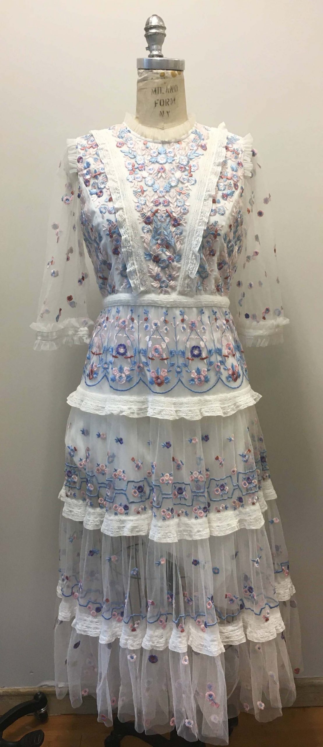 Miri White Embroidered Dress 