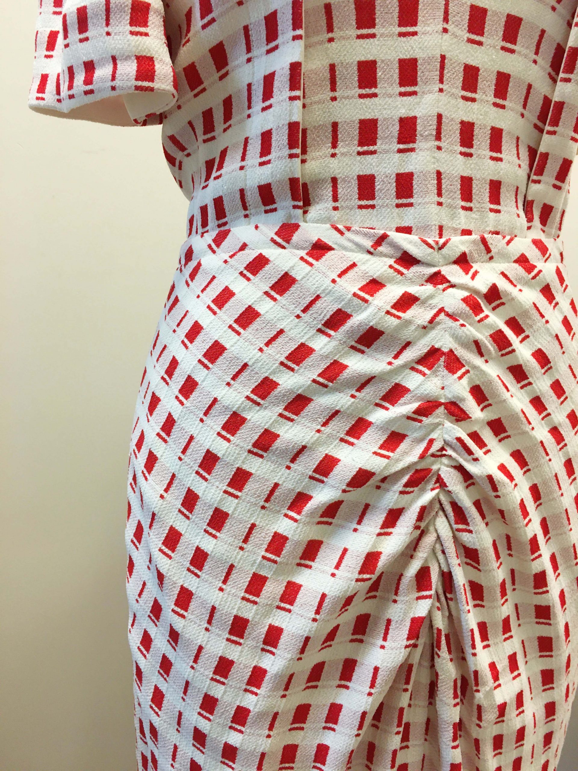 Proenza Schouler Red White Plaid Dress