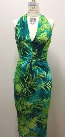 Versace Jungle Print Dress with Halter Straps