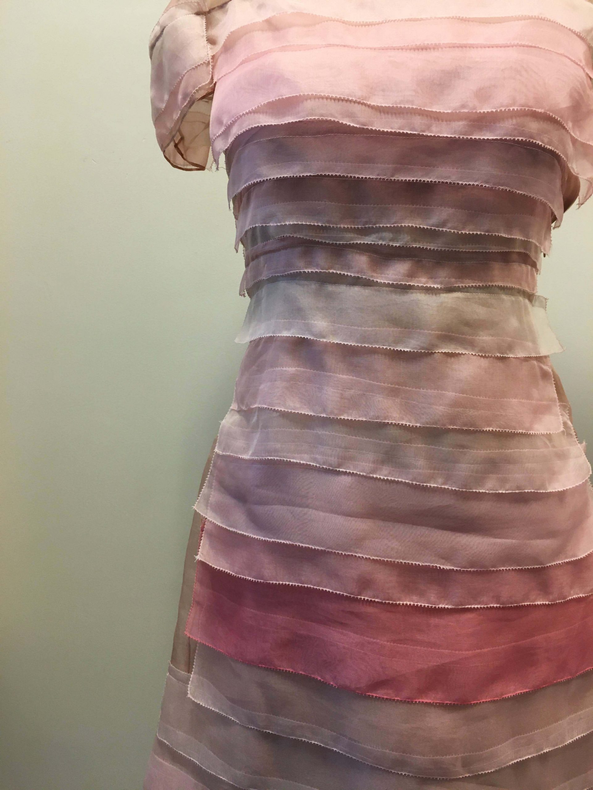 Carolina Herrera Blush Pink Dress with Multiple Layers of Organza Tiers