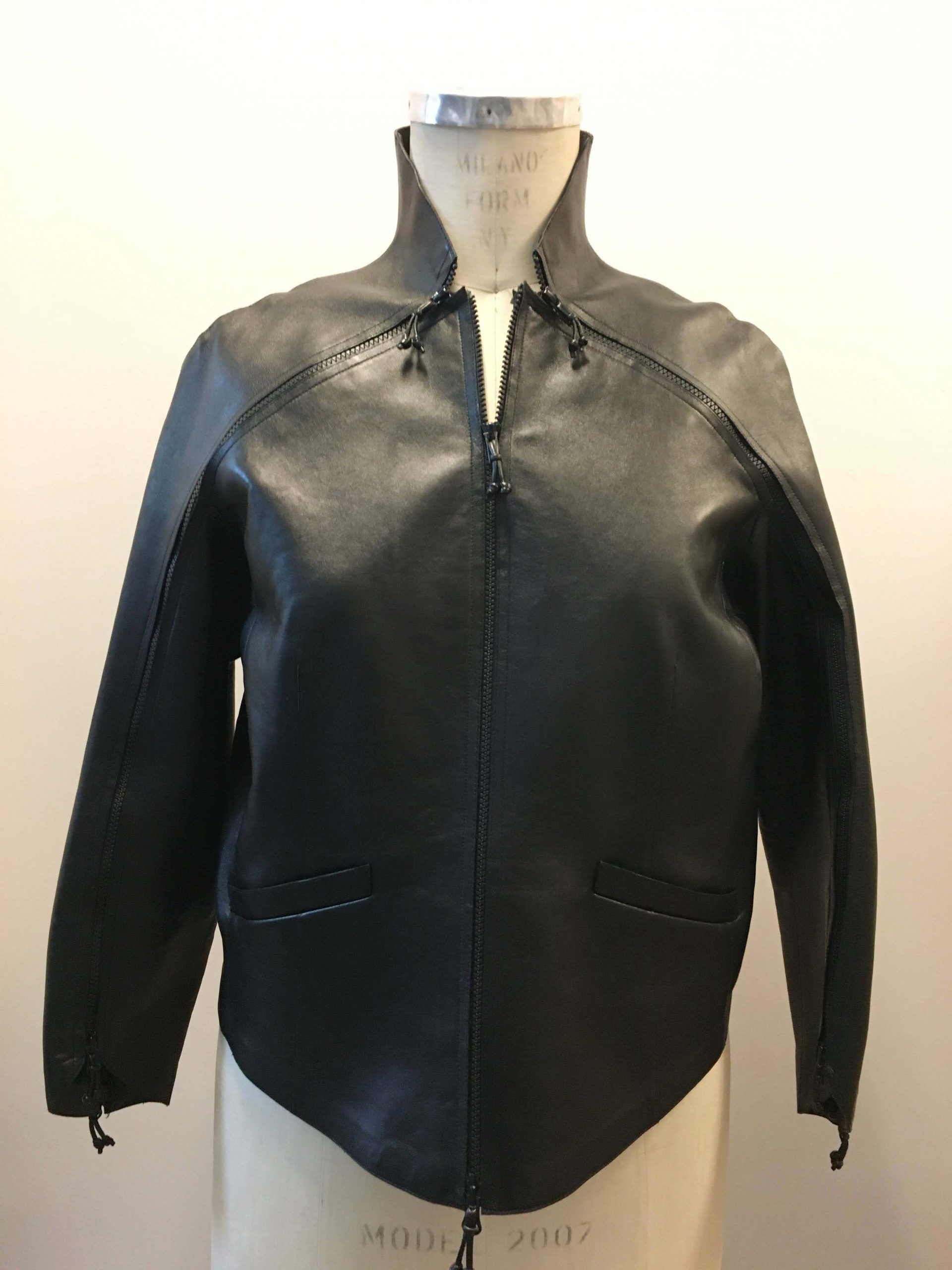 Ralph Rucci Black Leather Coat – After Alterations