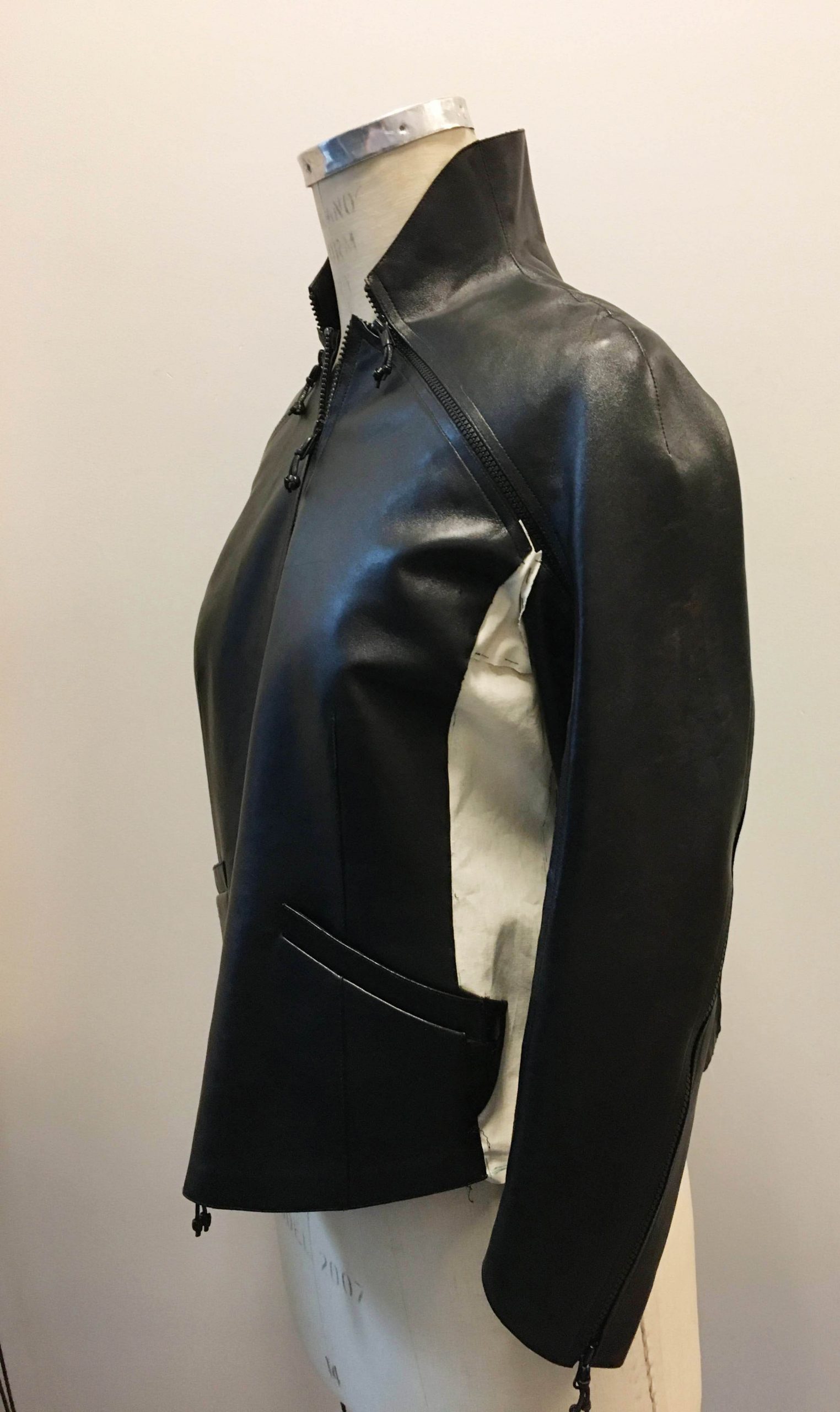 Joele Frank Ralph Rucci Black Leather Coat