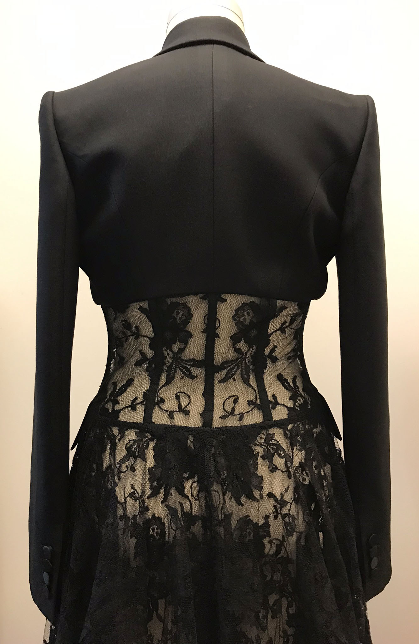 Alexander Mcqueen Tuxedo Coat with Lace Panels