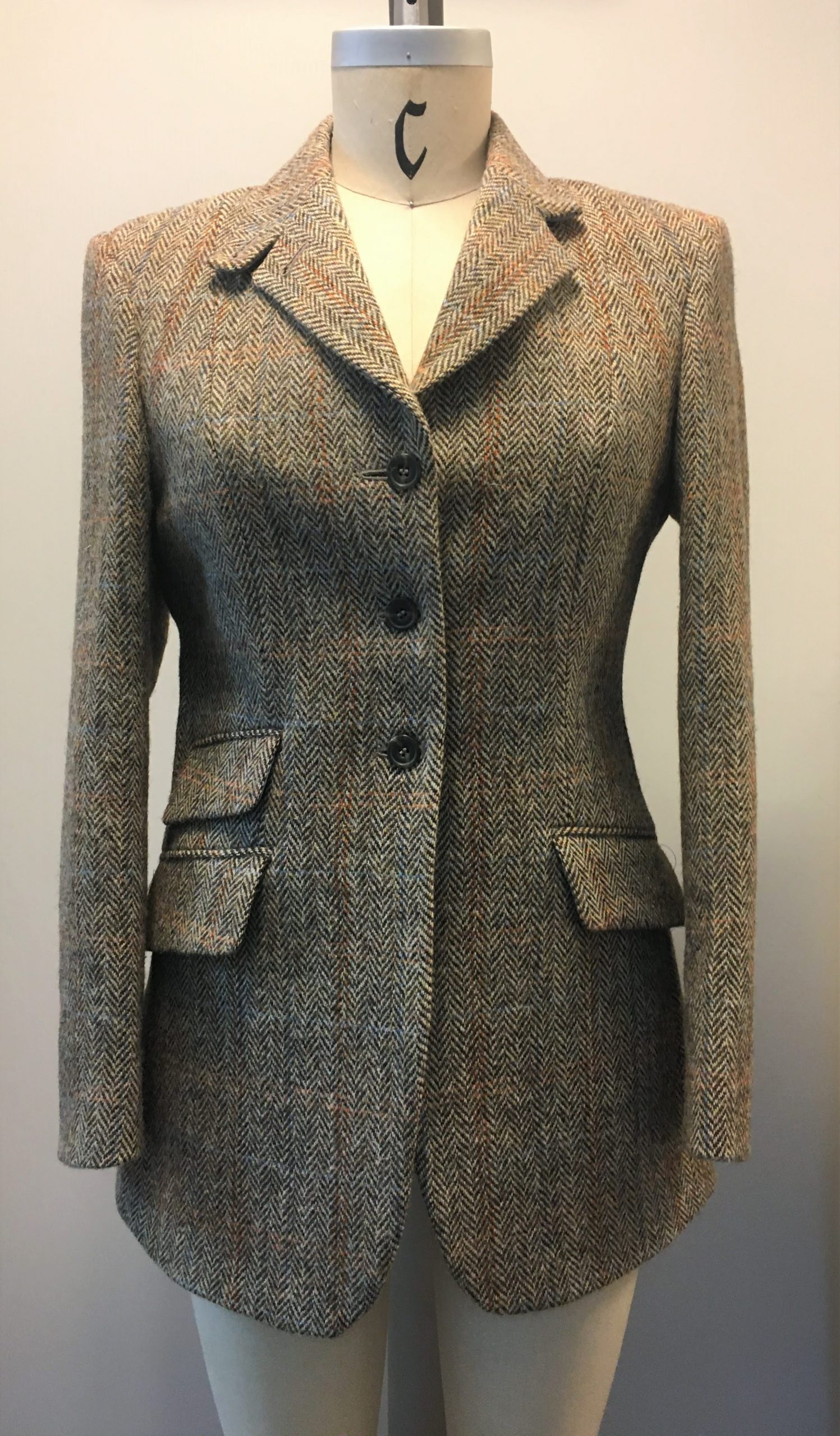 Herringbone Print Wool Jacket by Horse County