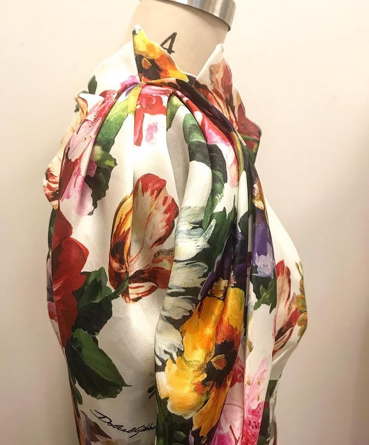 Silk Floral Dress Tailored by Luxtailor