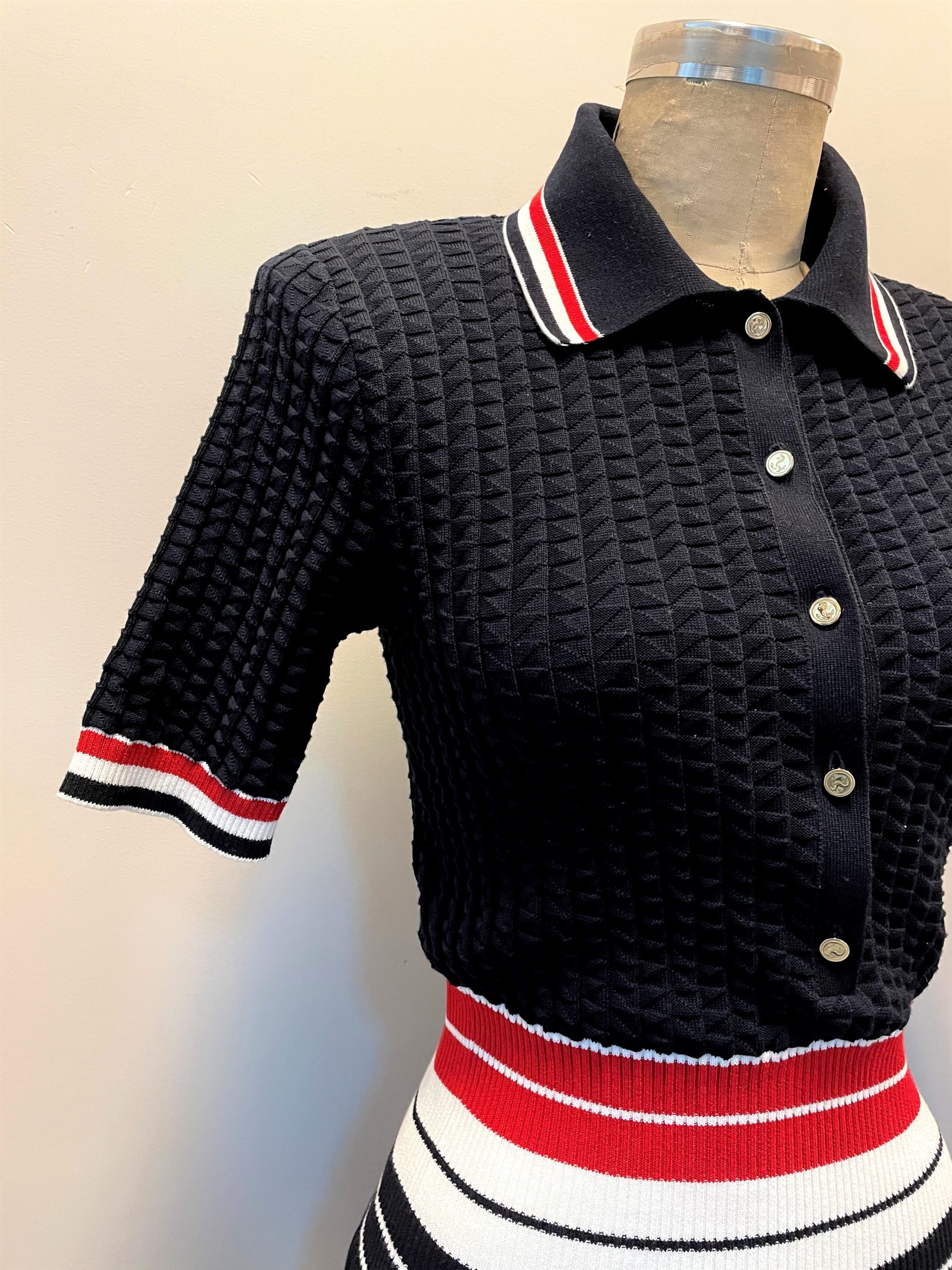 Navy Knit Dress – Thom Browne