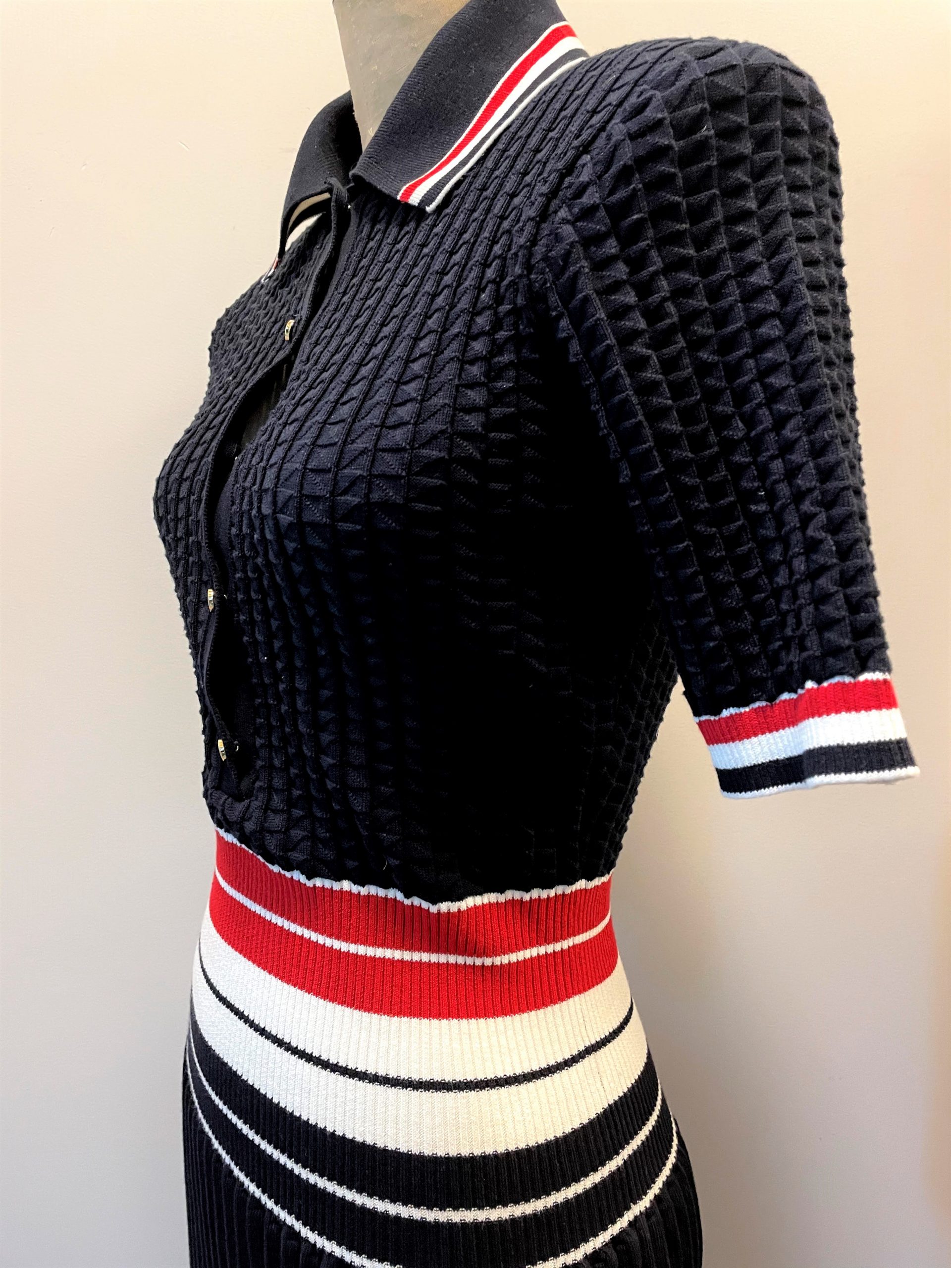 Thom Browne Navy Knit Dress