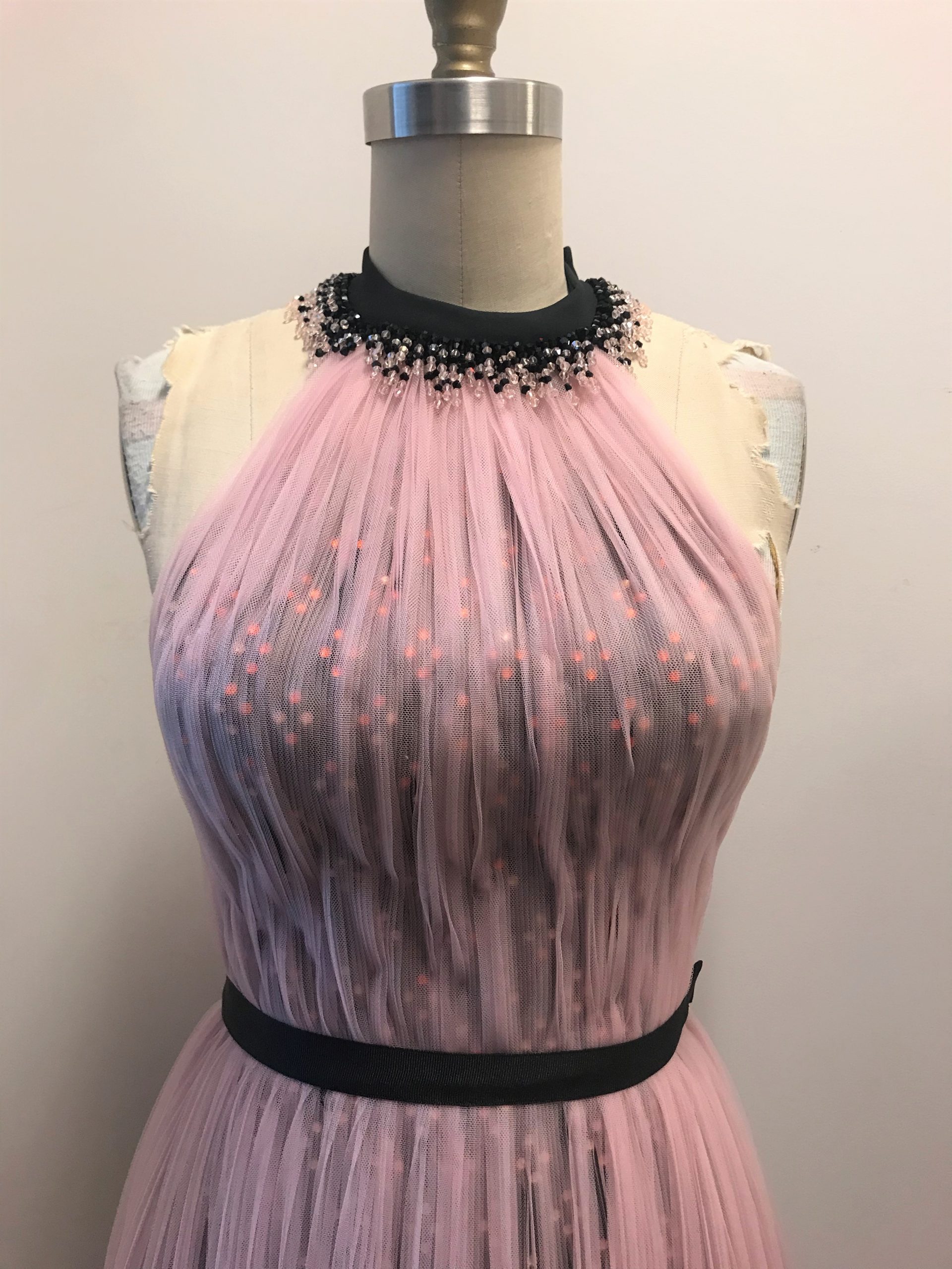 Pink Pleated Dress by Viktor and Rolf 