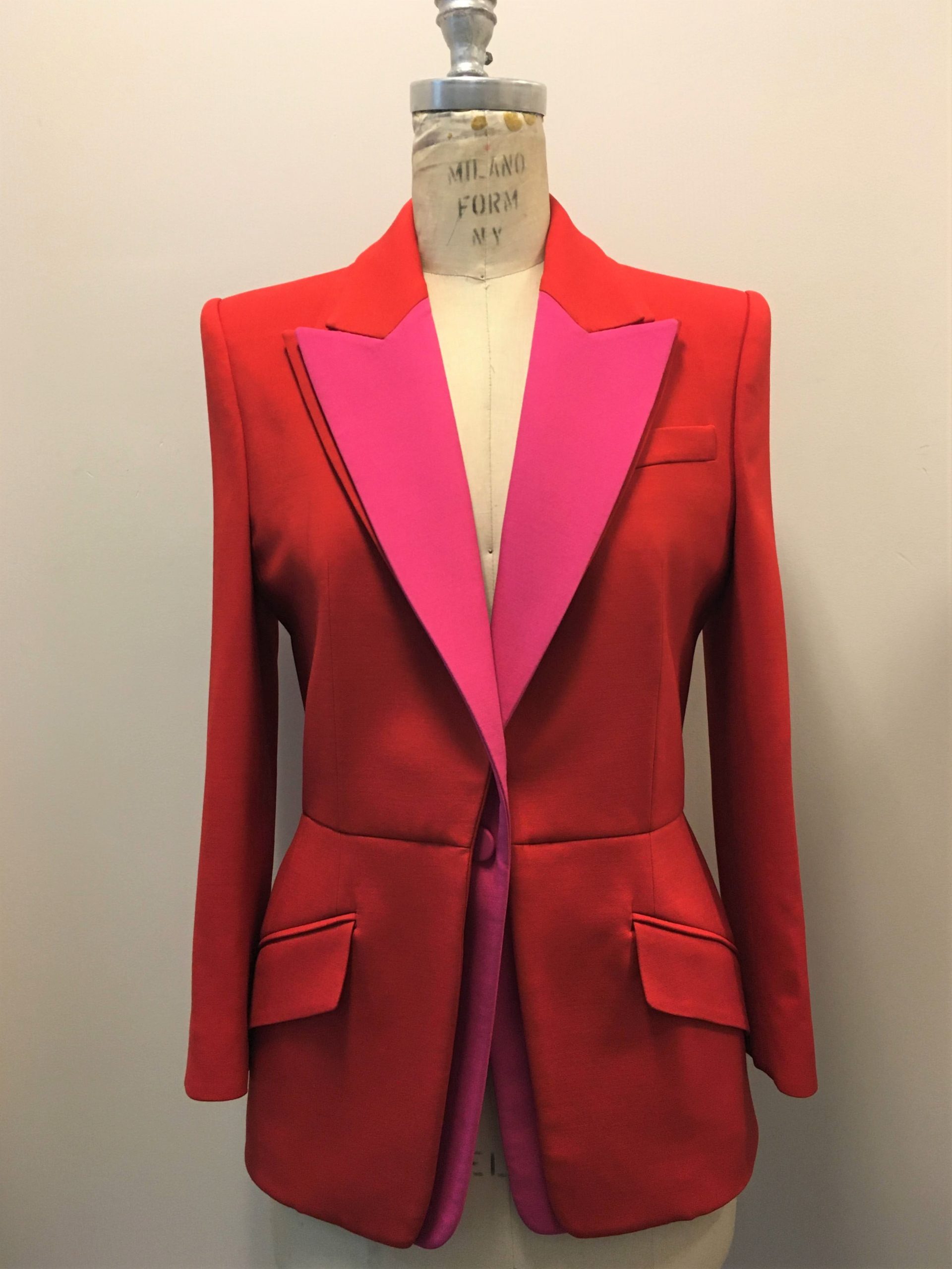 Alexander Mcqueen Red and Pink Single Breasted Jacket