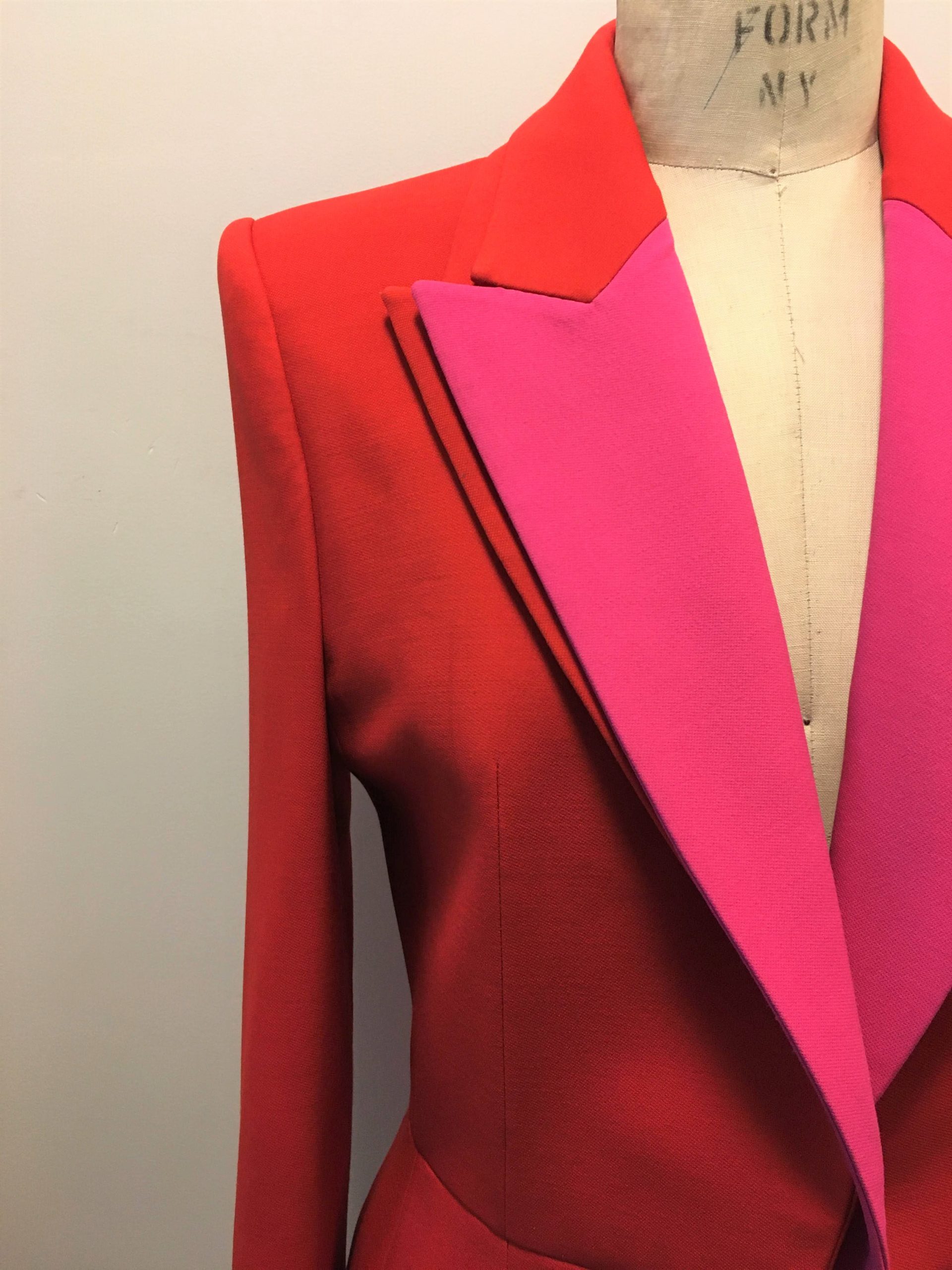 Alexander Mcqueen Pink and Red Single Breasted Jacket