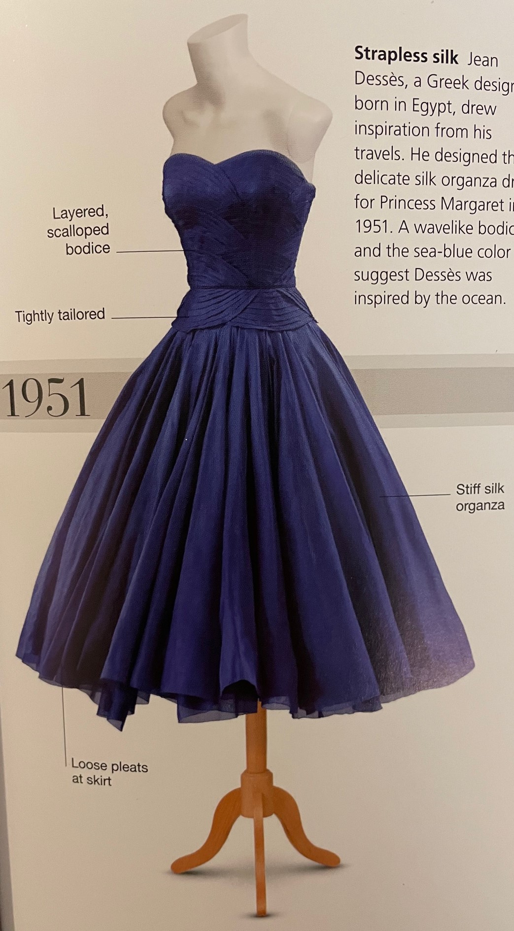 Strapless Silk Jean Dress 1951