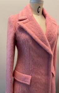 Neutral Blush Pink Wool Coat